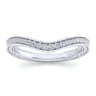 14K White Gold Matching Wedding Band - 0.13 ct