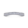 14K White Gold Matching Wedding Band - 0.14 ct