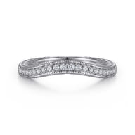 14K White Gold Matching Wedding Band