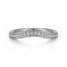 14K White Gold Matching Wedding Band - 0.13 ct