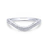 14K White Gold Matching Wedding Band - 0.08 ct