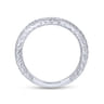 14K White Gold Matching Wedding Band - 0.08 ct