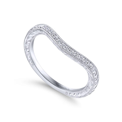 14K White Gold Matching Wedding Band