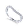 14K White Gold Matching Wedding Band - 0.08 ct