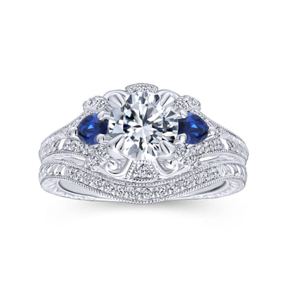 14K White Gold Matching Wedding Band