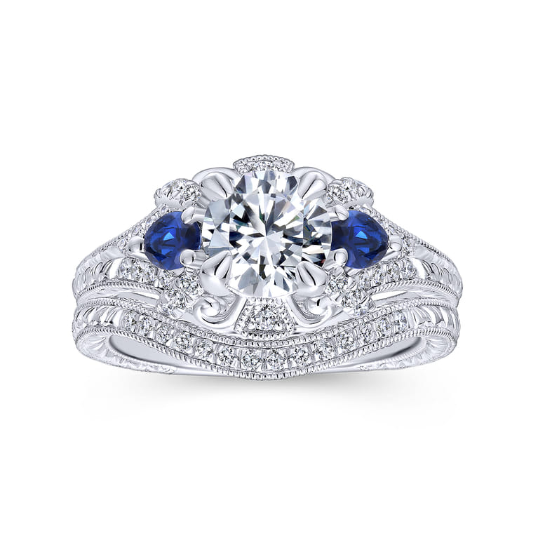 14K White Gold Matching Wedding Band - 0.08 ct - Shot 4