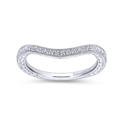 14K White Gold Matching Wedding Band