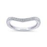 14K White Gold Matching Wedding Band - 0.08 ct