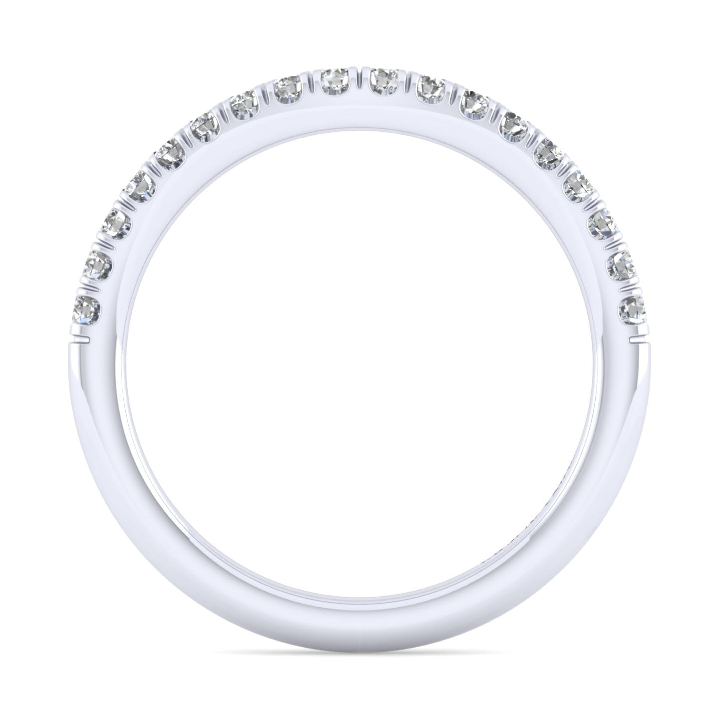 14K White Gold Matching Wedding Band - 0.25 ct - Shot 2