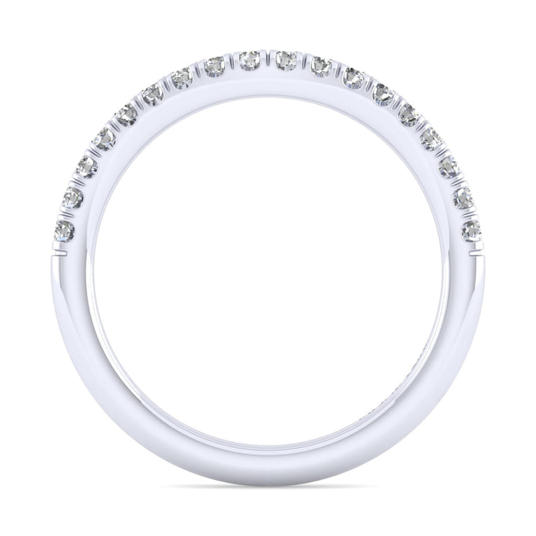 14K White Gold Matching Wedding Band - 0.25 ct - Shot 2