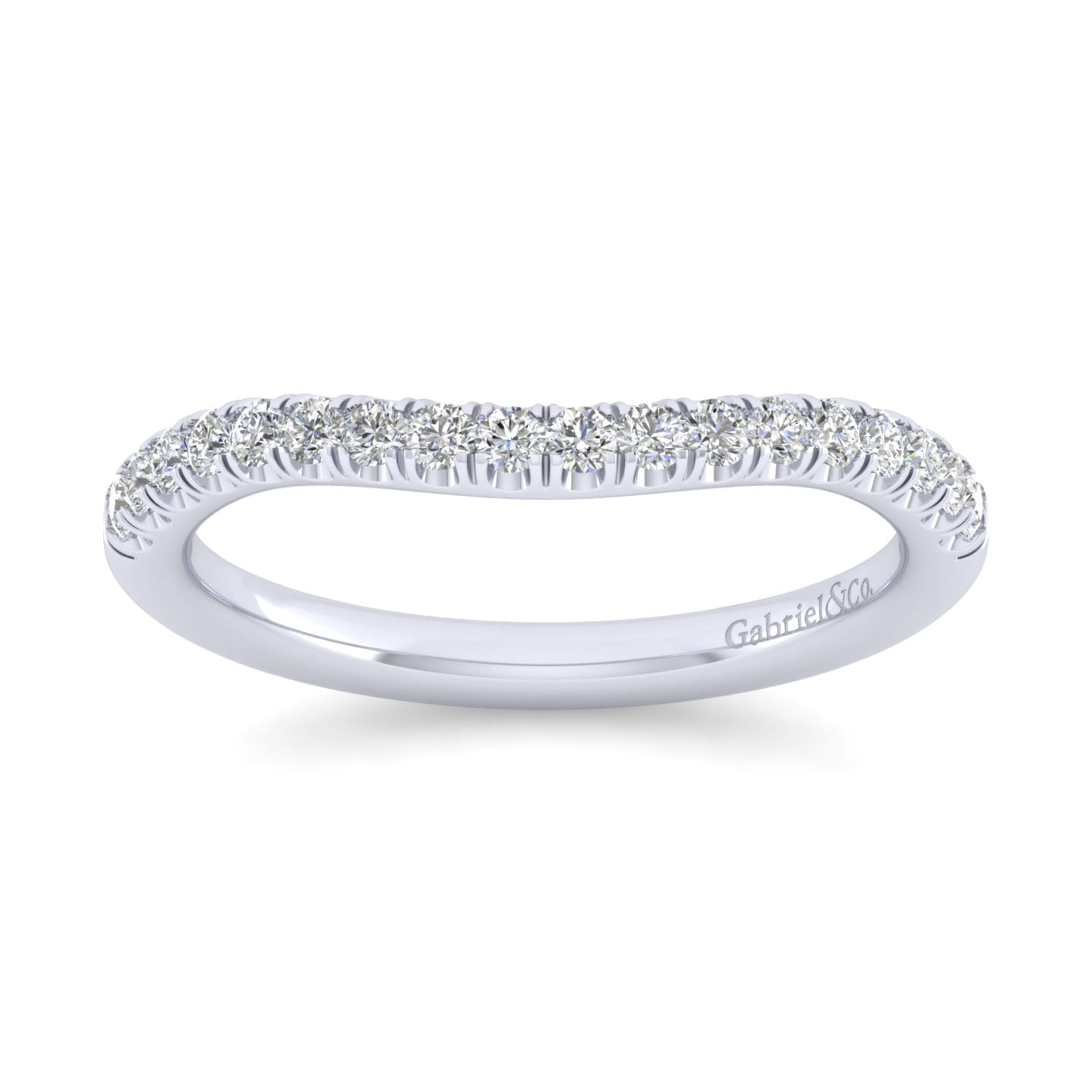 14K White Gold Matching Wedding Band - 0.25 ct - Shot 5