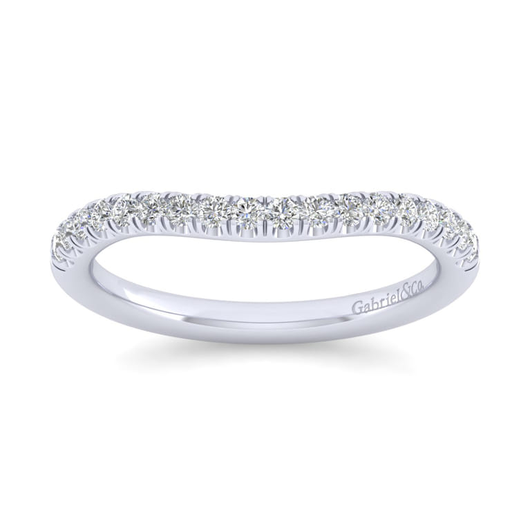 14K White Gold Matching Wedding Band - 0.25 ct - Shot 5