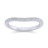 14K White Gold Matching Wedding Band - 0.25 ct