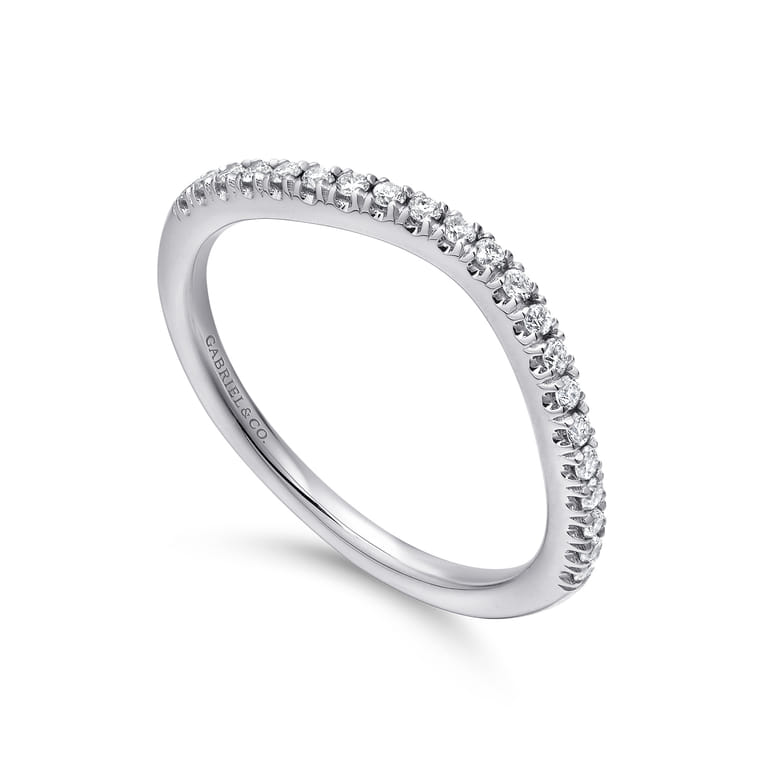 14K White Gold Matching Wedding Band - 0.17 ct - Shot 3
