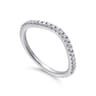 14K White Gold Matching Wedding Band - 0.17 ct