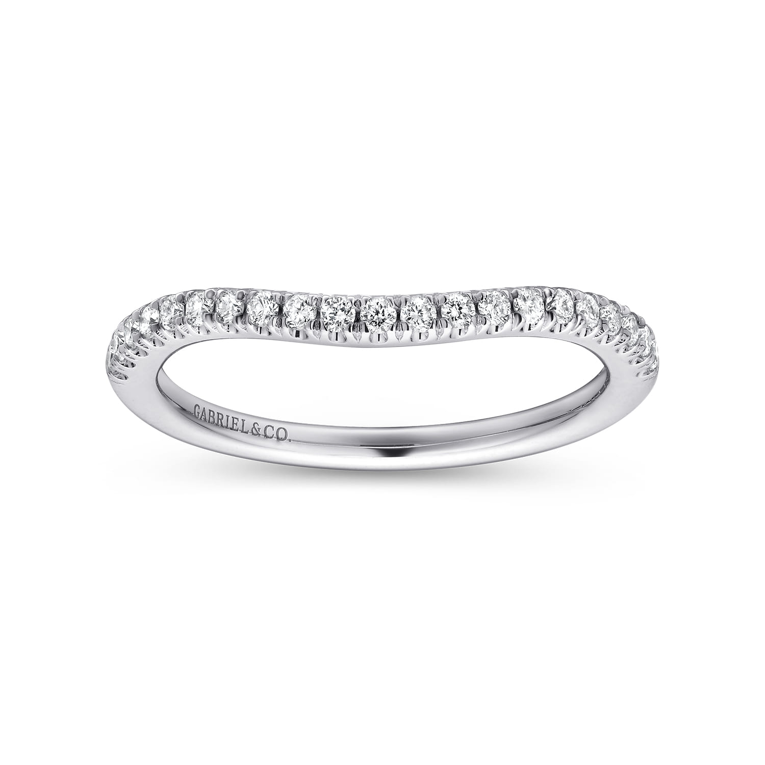 14K White Gold Matching Wedding Band - 0.17 ct - Shot 5