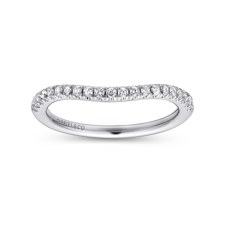 14K White Gold Matching Wedding Band - 0.17 ct - Shot 5