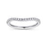 14K White Gold Matching Wedding Band - 0.17 ct