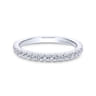 14K White Gold Matching Wedding Band - 0.41 ct