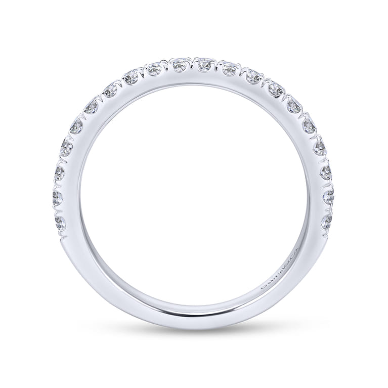 14K White Gold Matching Wedding Band - 0.41 ct - Shot 2