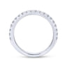 14K White Gold Matching Wedding Band - 0.41 ct