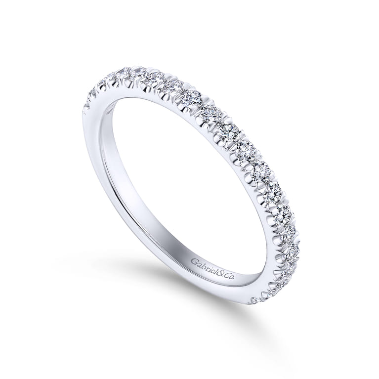 14K White Gold Matching Wedding Band - 0.41 ct - Shot 3