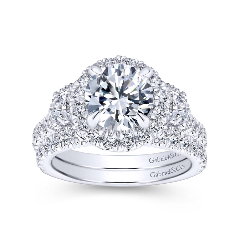 14K White Gold Matching Wedding Band - 0.41 ct - Shot 4