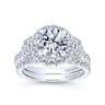 14K White Gold Matching Wedding Band - 0.41 ct