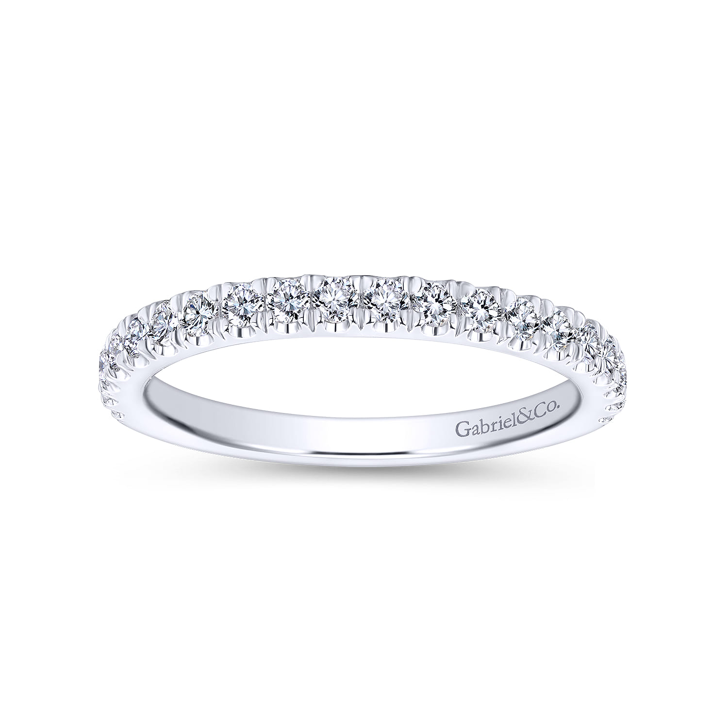 14K White Gold Matching Wedding Band - 0.41 ct - Shot 5