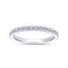 14K White Gold Matching Wedding Band - 0.41 ct
