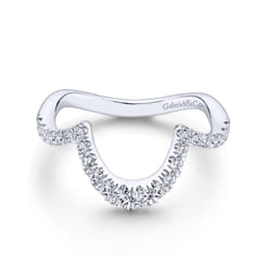 14K White Gold Matching Wedding Band