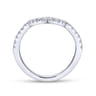 14K White Gold Matching Wedding Band - 0.32 ct