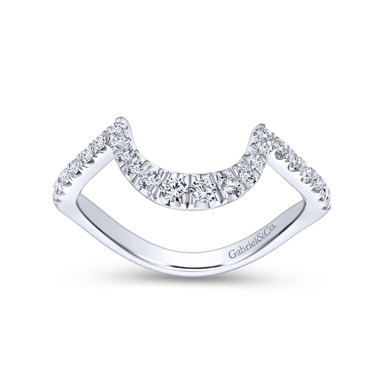 14K White Gold Matching Wedding Band - 0.32 ct - Shot 5