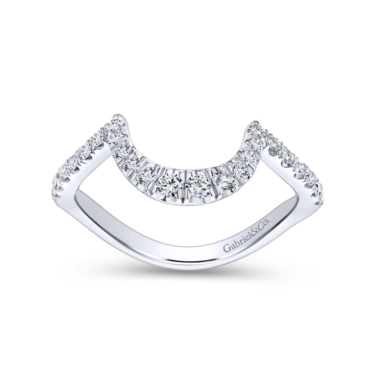 14K White Gold Matching Wedding Band - 0.32 ct - Shot 5