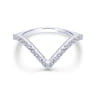 14K White Gold Matching Wedding Band - 0.37 ct