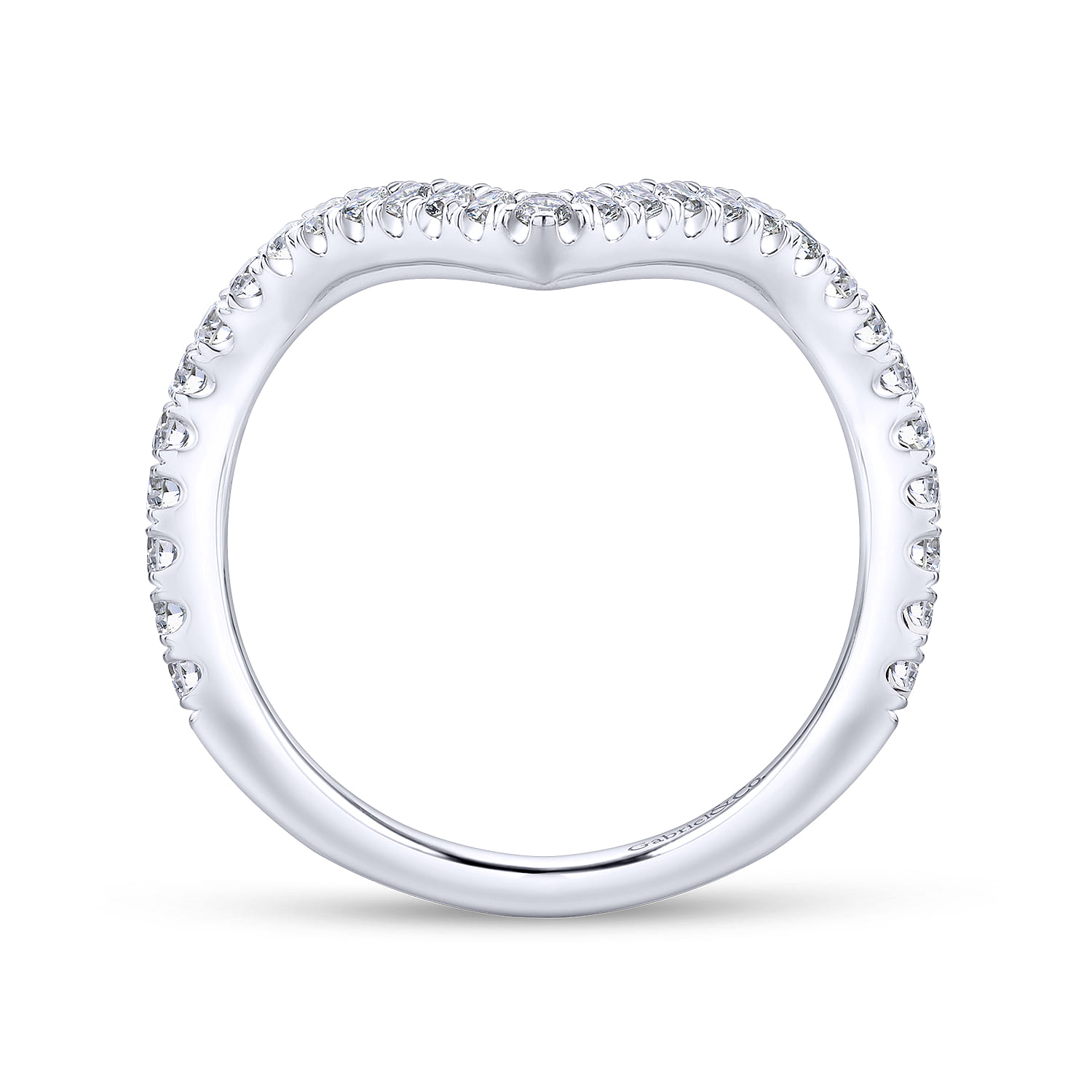 14K White Gold Matching Wedding Band - 0.37 ct - Shot 2