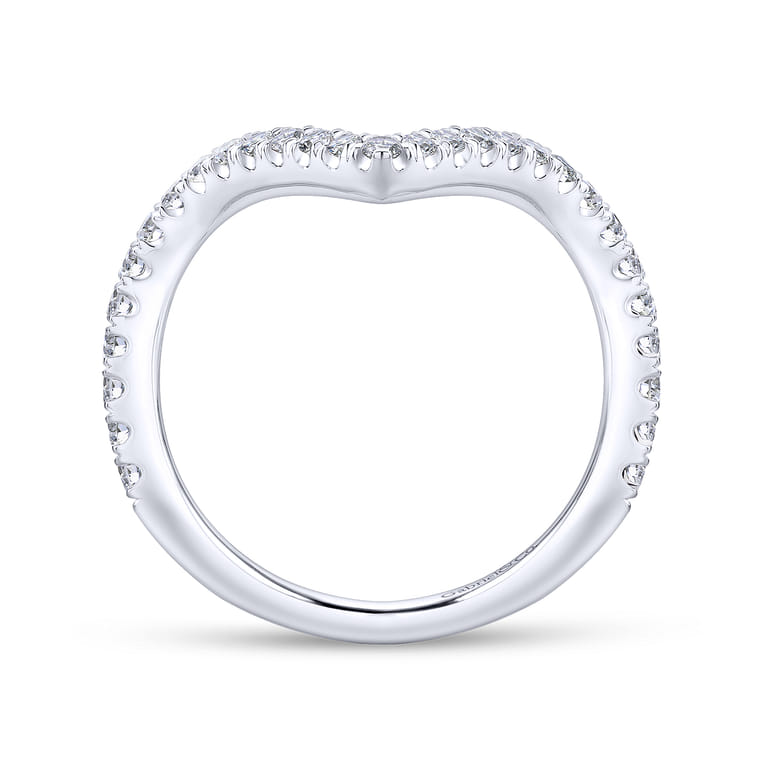 14K White Gold Matching Wedding Band - 0.37 ct - Shot 2
