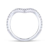 14K White Gold Matching Wedding Band - 0.37 ct
