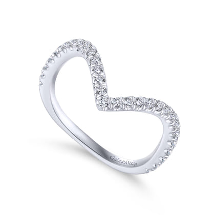 14K White Gold Matching Wedding Band