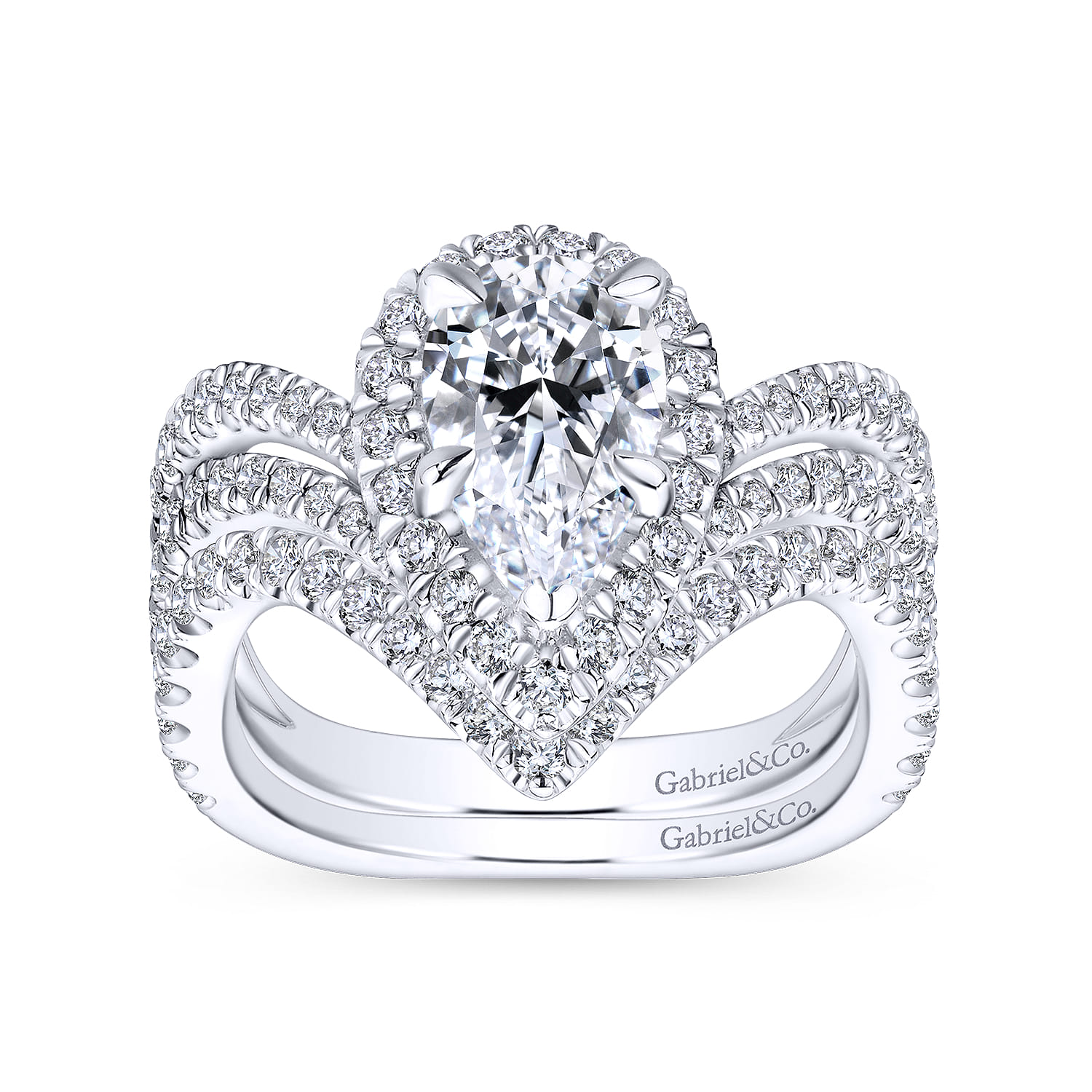 14K White Gold Matching Wedding Band - 0.37 ct - Shot 4
