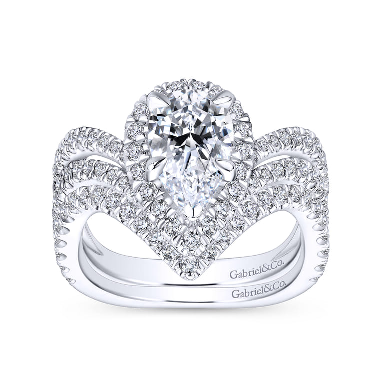 14K White Gold Matching Wedding Band - 0.37 ct - Shot 4
