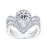 14K White Gold Matching Wedding Band - 0.37 ct
