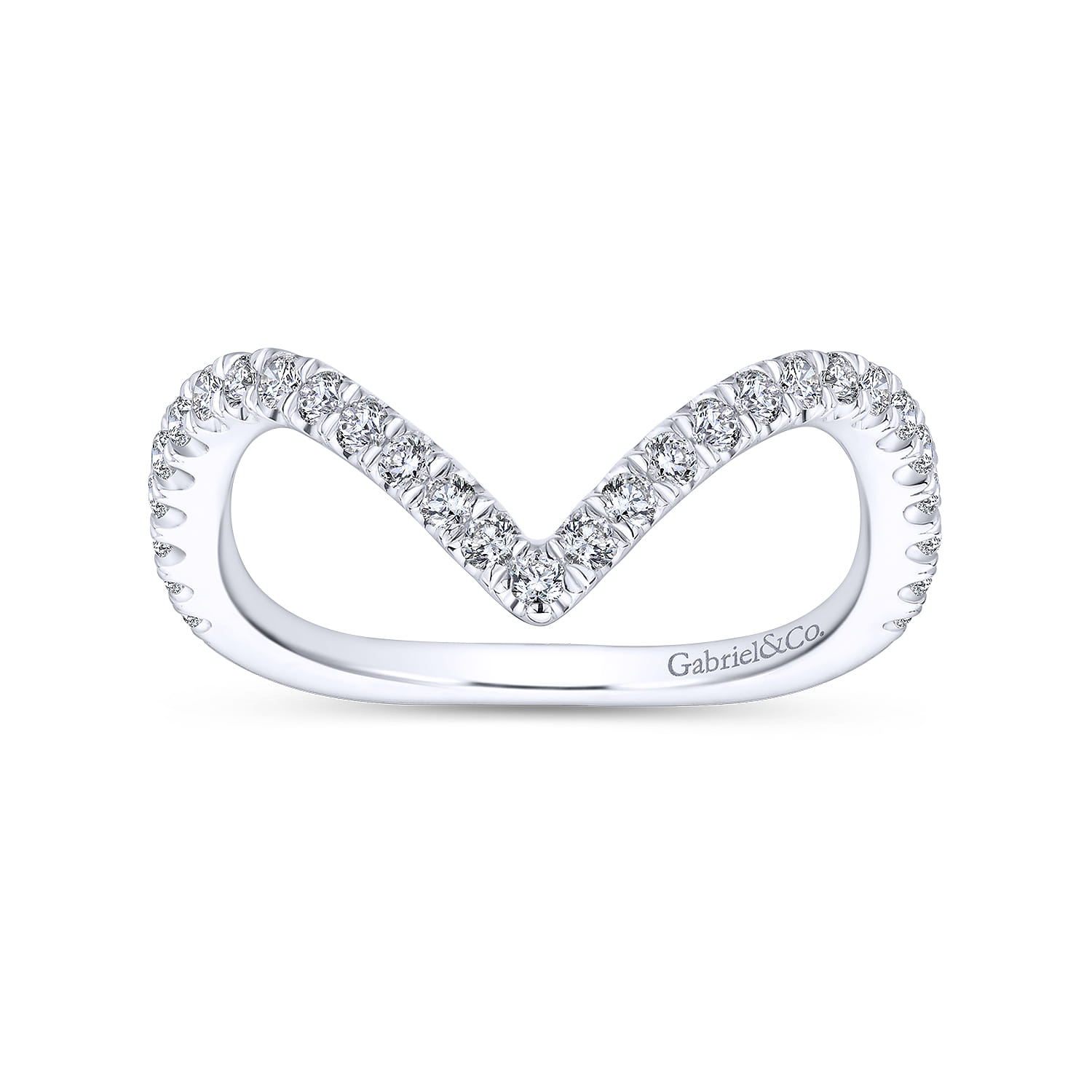 14K White Gold Matching Wedding Band - 0.37 ct - Shot 5