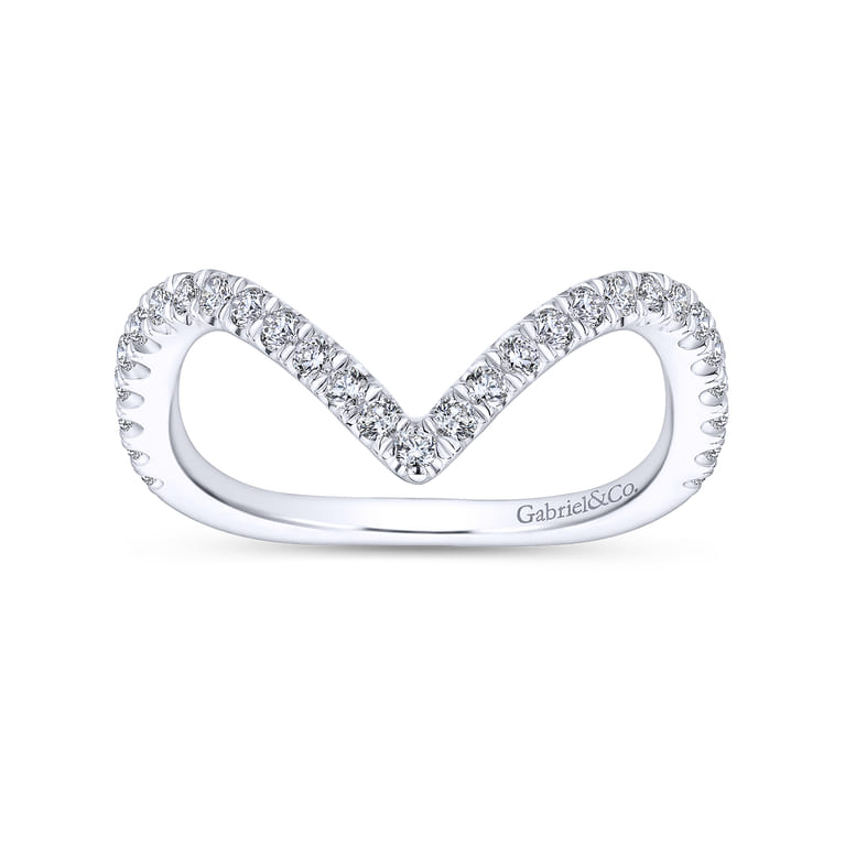 14K White Gold Matching Wedding Band - 0.37 ct - Shot 5