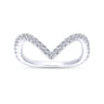 14K White Gold Matching Wedding Band - 0.37 ct