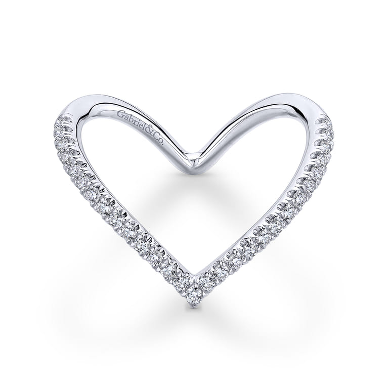 14K White Gold Matching Wedding Band - 0.19 ct - Shot 1