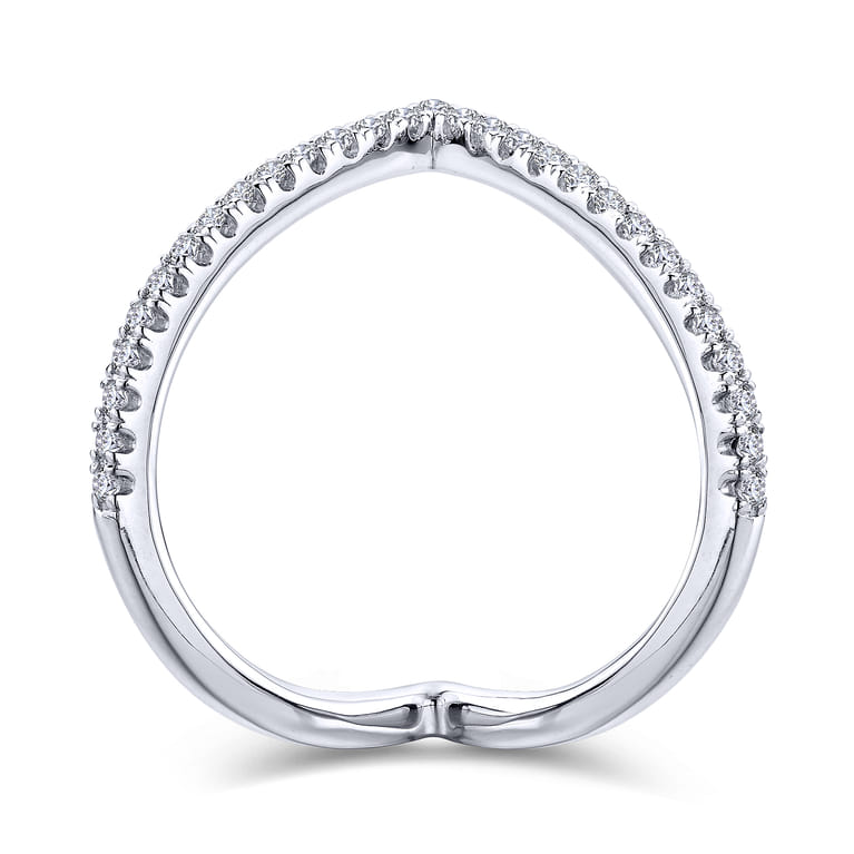 14K White Gold Matching Wedding Band - 0.19 ct - Shot 2