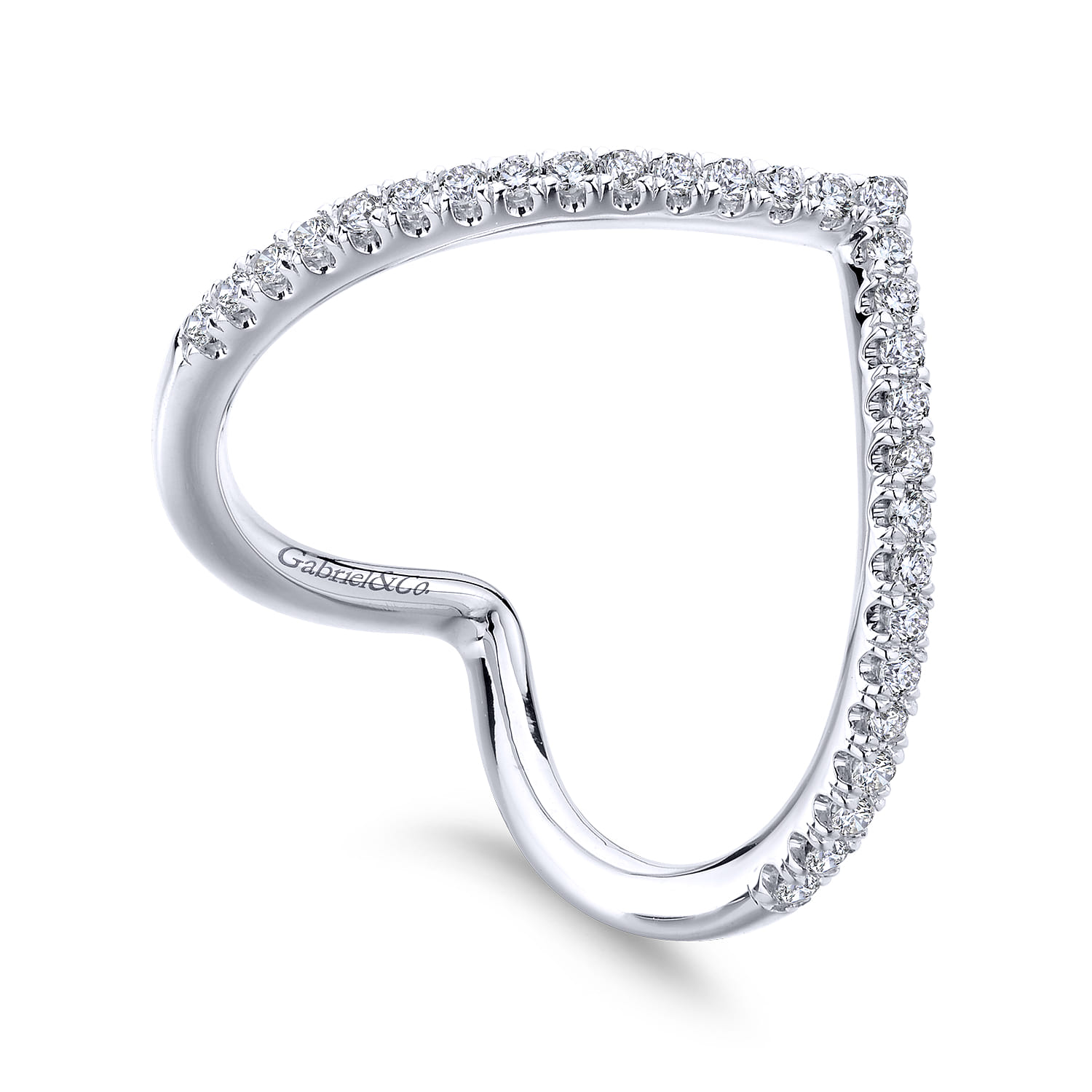 14K White Gold Matching Wedding Band - 0.19 ct - Shot 3