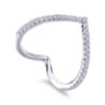 14K White Gold Matching Wedding Band - 0.19 ct