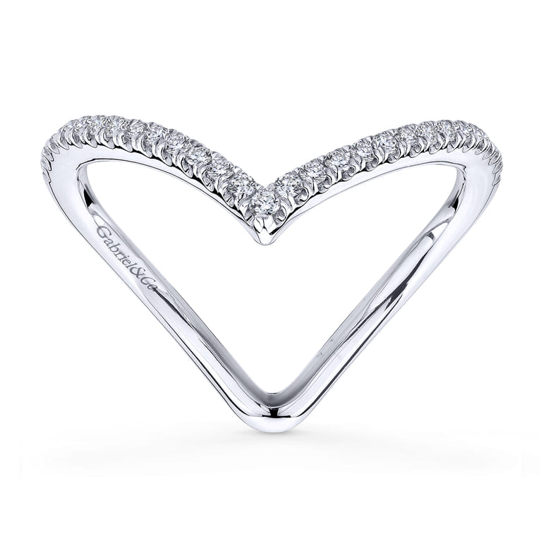 14K White Gold Matching Wedding Band - 0.19 ct - Shot 5